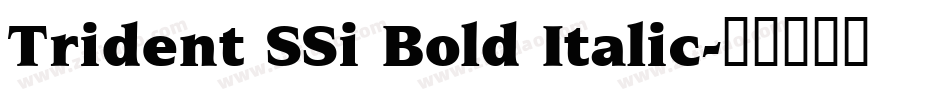 Trident SSi Bold Italic字体转换